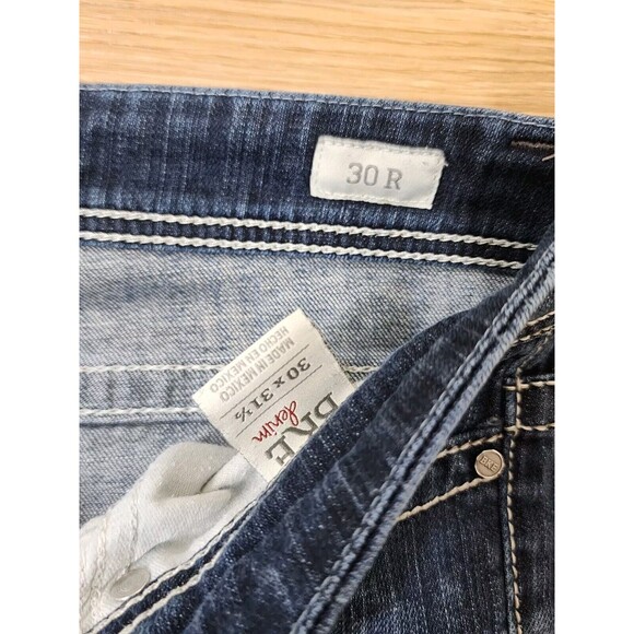BKE Payton Jeans Womens 30 Stretch Blue Denim Pants 34x30 Distressed Flared - Picture 4 of 13